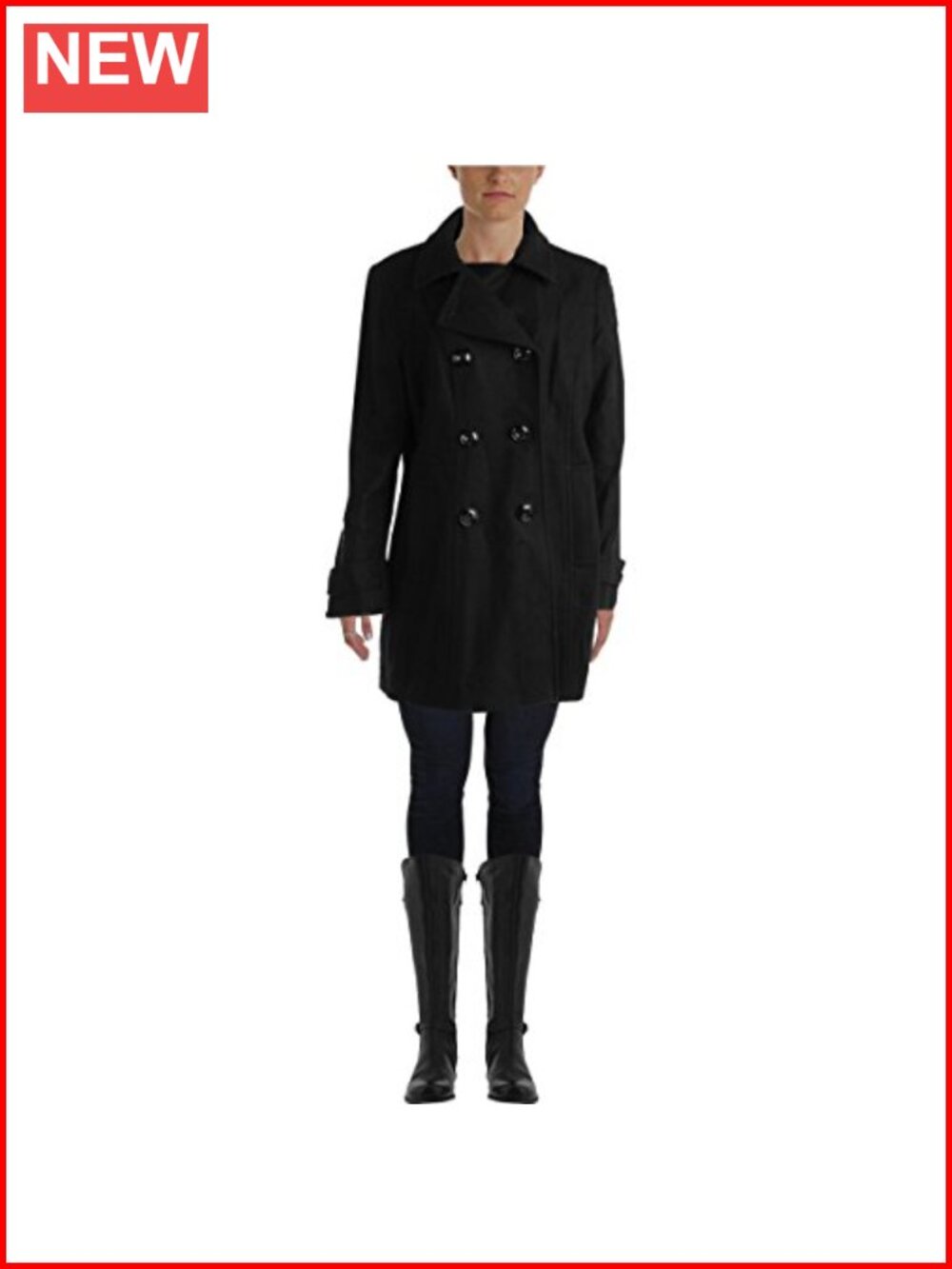Wool Double Breasted Peacoat